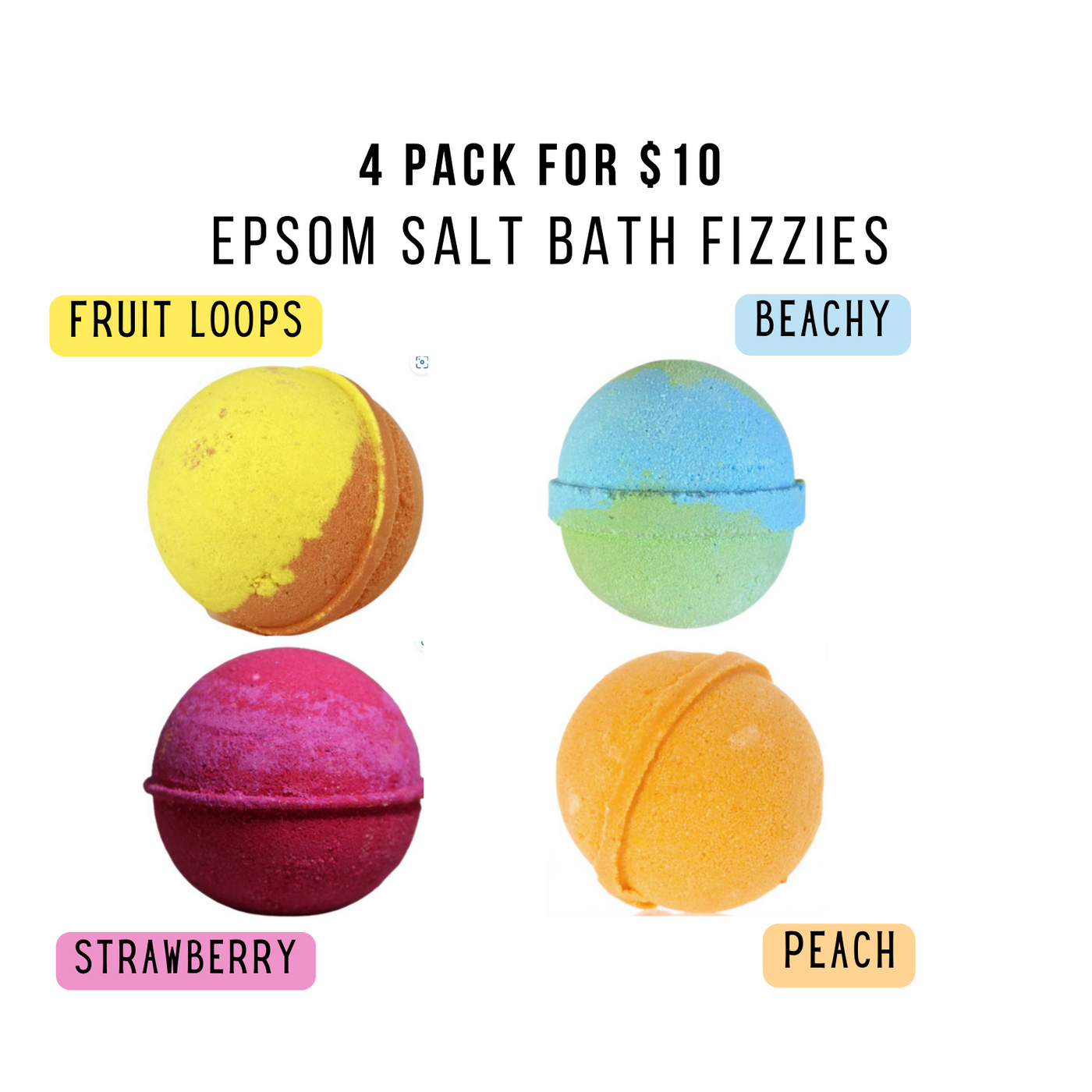 Bath Bombs with Epsom Salts