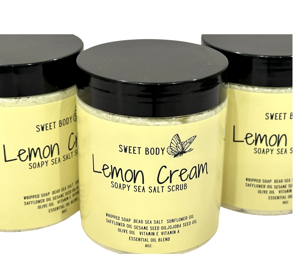 Lemon Cream Soapy Sea Salt Scrub