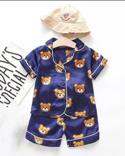 Kids Satin Teddy Bear Pajamas