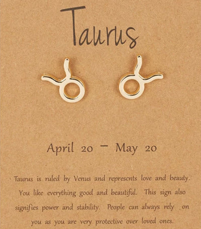 Zodiac Stud Earrings